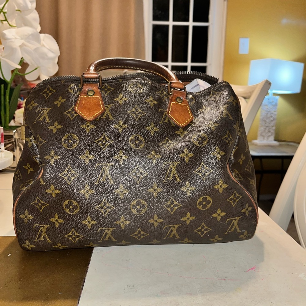 Louis Vuitton Brown Monogram Canvas Speedy Shoulder Bag
